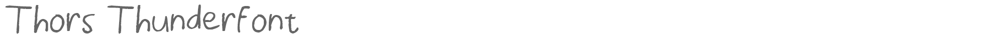 Sample characters Thor's Thunderfont Font